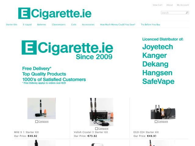 E Cigarette.ie Irish e Cigs promoting great local online Irish